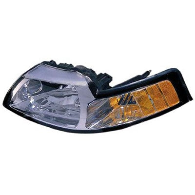 1999 ford mustang front driver side replacement headlight lens and housing arswlfo2502160v