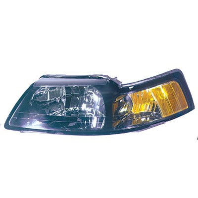 2002 ford mustang front driver side replacement headlight lens and housing arswlfo2502177v