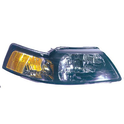 2003 ford mustang front passenger side replacement headlight lens and housing arswlfo2503177v