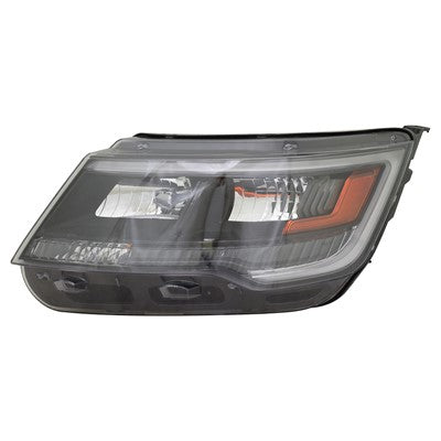 2017 ford explorer sport front driver side replacement halogen led headlight lens and housing arswlfo2518131c