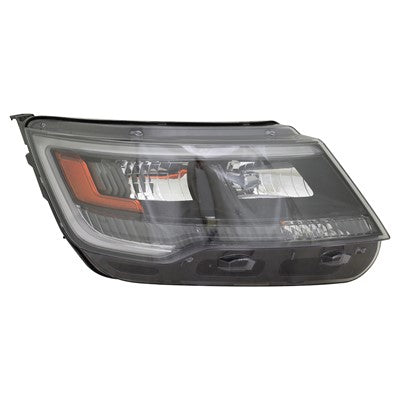 2018 ford explorer sport front passenger side replacement halogen led headlight lens and housing arswlfo2519131c