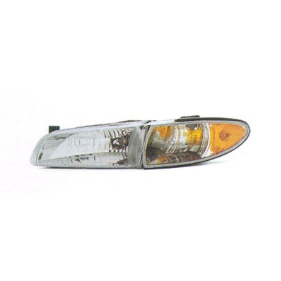 2002 pontiac grand prix front driver side replacement headlight assembly lens and housing arswlgm2502170v