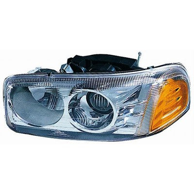 2003 gmc sierra front driver side replacement headlight assembly arswlgm2502214c