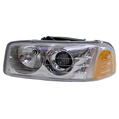 2006 gmc sierra front driver side replacement headlight assembly arswlgm2502214v