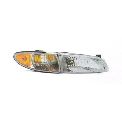 2000 pontiac grand prix front passenger side replacement headlight assembly lens and housing arswlgm2503170