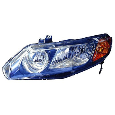 2008 honda civic front driver side replacement headlight lens and housing arswlho2502125c