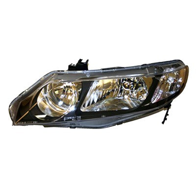 2009 honda civic front driver side replacement headlight lens and housing arswlho2502127v