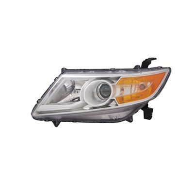 2011 honda odyssey front driver side replacement hid headlight lens and housing arswlho2502143