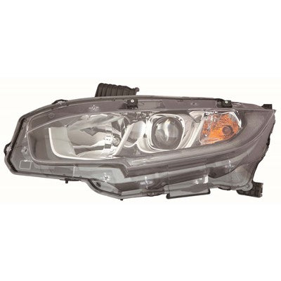 2018 honda civic front driver side replacement halogen headlight assembly arswlho2502173c