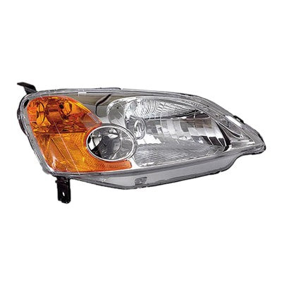 2001 honda civic front passenger side replacement headlight lens and housing arswlho2503116v