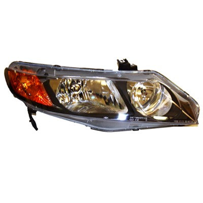 2008 honda civic front passenger side replacement headlight lens and housing arswlho2503125v