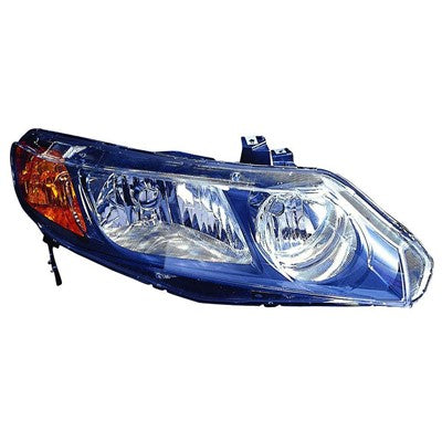 2006 honda civic front passenger side replacement headlight lens and housing arswlho2503125c