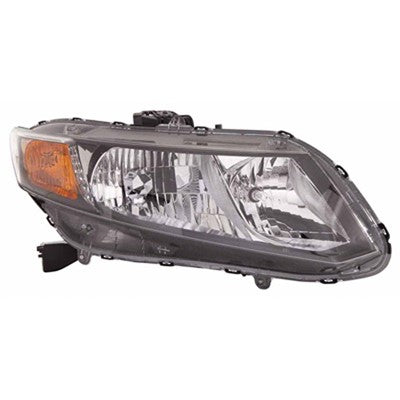 2012 honda civic front passenger side replacement headlight assembly arswlho2503144c