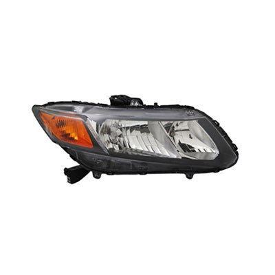 2012 honda civic front passenger side replacement headlight assembly arswlho2503144v