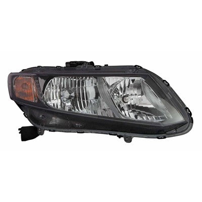 2015 honda civic front passenger side replacement halogen headlight assembly arswlho2503150c