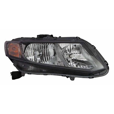 2014 honda civic front passenger side replacement headlight assembly arswlho2503150v