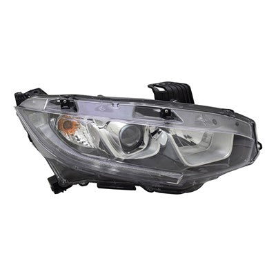 2019 honda civic front passenger side oem halogen headlight assembly arswlho2503173oe