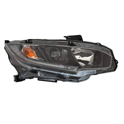 2021 honda civic front passenger side replacement halogen headlight assembly arswlho2503192c