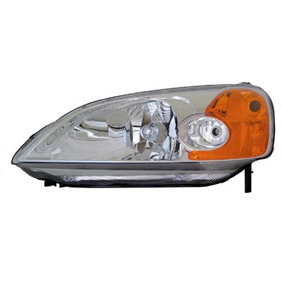 2002 honda civic front driver side replacement headlight lens and housing arswlho2518102v