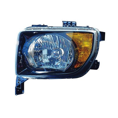 2007 honda element front driver side replacement headlight lens and housing arswlho2518114c