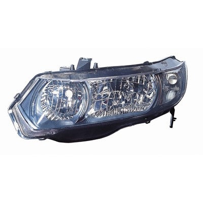 2009 honda civic front driver side replacement headlight lens and housing arswlho2518126c