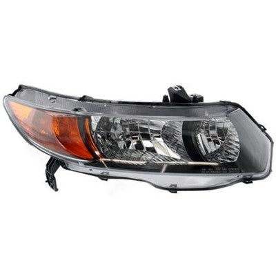 2006 honda civic front passenger side replacement headlight lens and housing arswlho2519111c