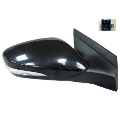 2012 hyundai accent passenger side power door mirror without heated glass with turn signal arswmhy1321182