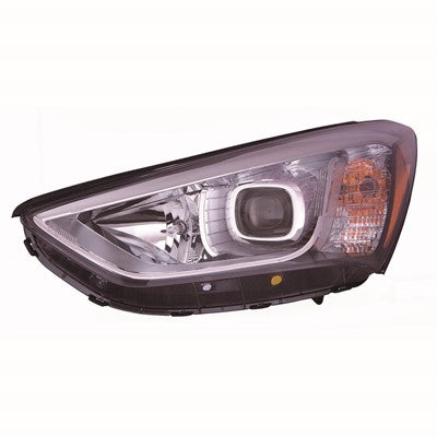 2013 hyundai santa fe front driver side replacement halogen headlight assembly arswlhy2502175c