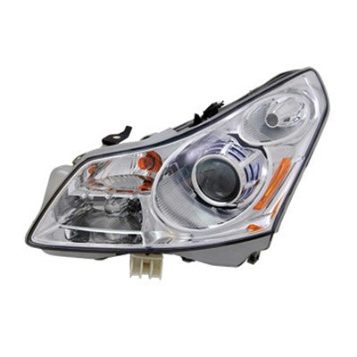 2007 infiniti g35 front driver side replacement hid headlight assembly arswlin2502137