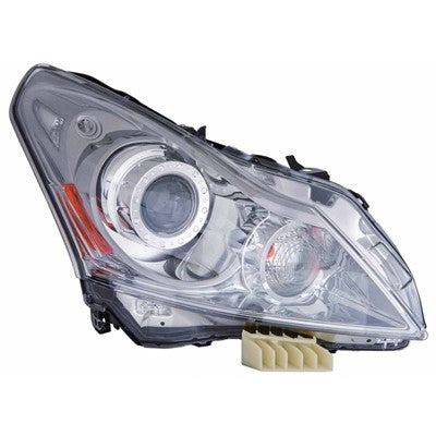 2012 infiniti g25 front passenger side replacement hid headlight assembly arswlin2503140