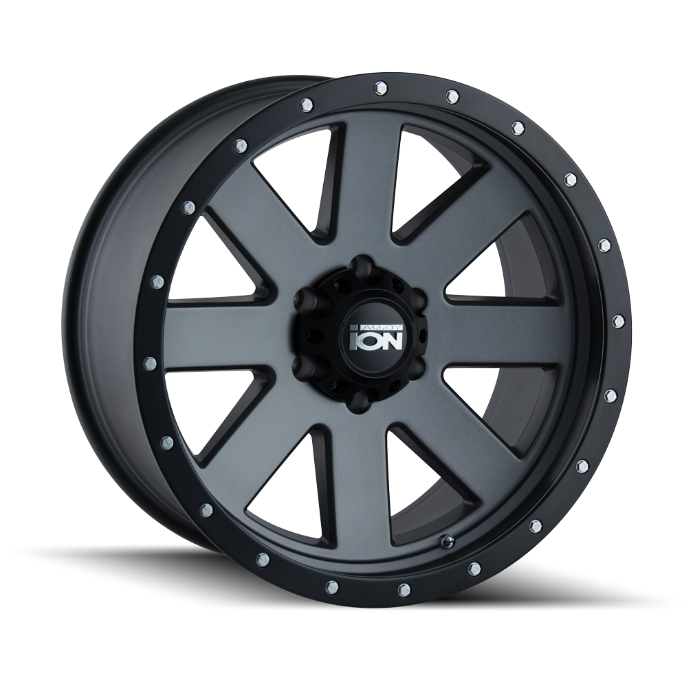 Ion 20"x10" Non-Chrome Matte Gunmetal/Black Beadlock Custom Wheel ARSWCW1342181MG
