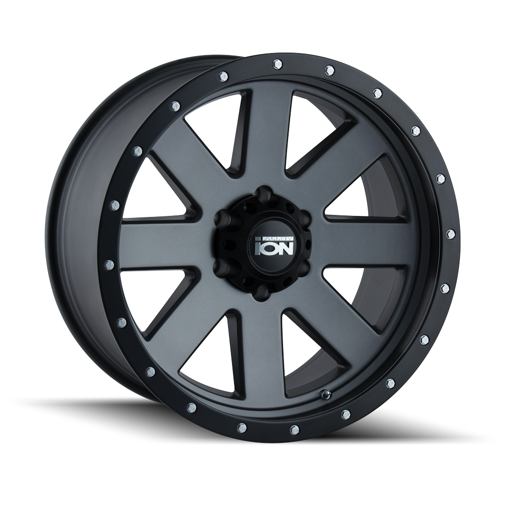 Ion 17"x8.5" Non-Chrome Matte Gunmetal/Black Beadlock Custom Wheel ARSWCW1347885MG6