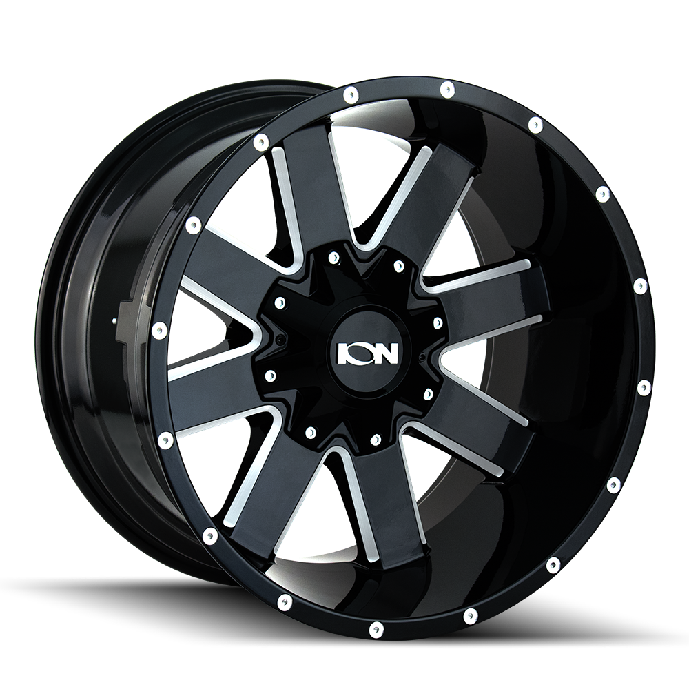 Ion 20"x9" Non-Chrome Gloss Black Milled Custom Wheel ARSWCW1412978M18