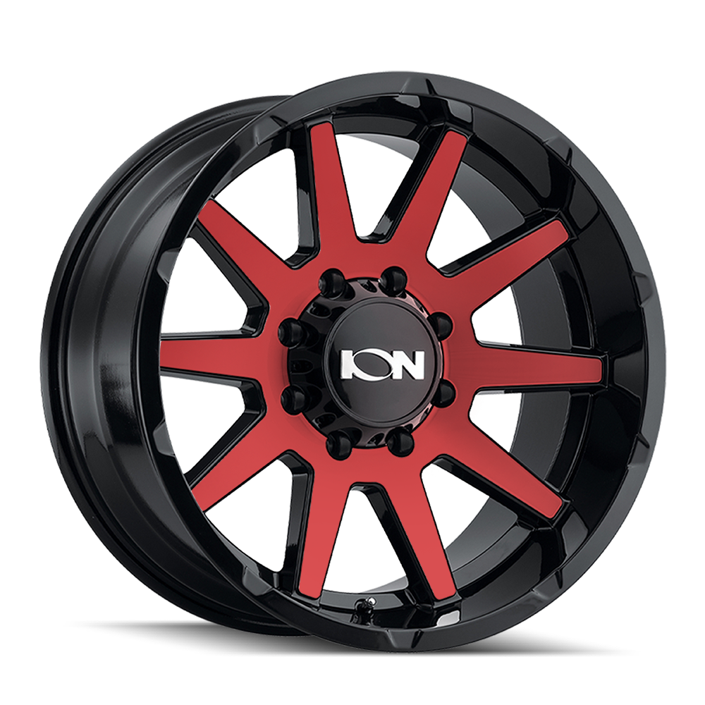 Ion 20"x10" Non-Chrome Gloss Black/Red Machined Custom Wheel ARSWCW1432136BTR