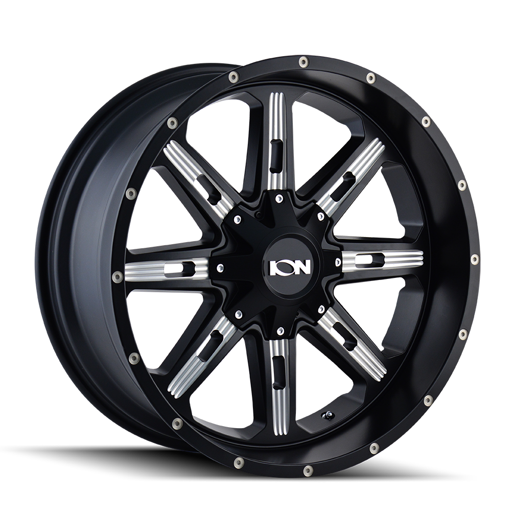 Ion 17"x9" Non-Chrome Satin Black/Milled Spokes Custom Wheel ARSWCW1847952M