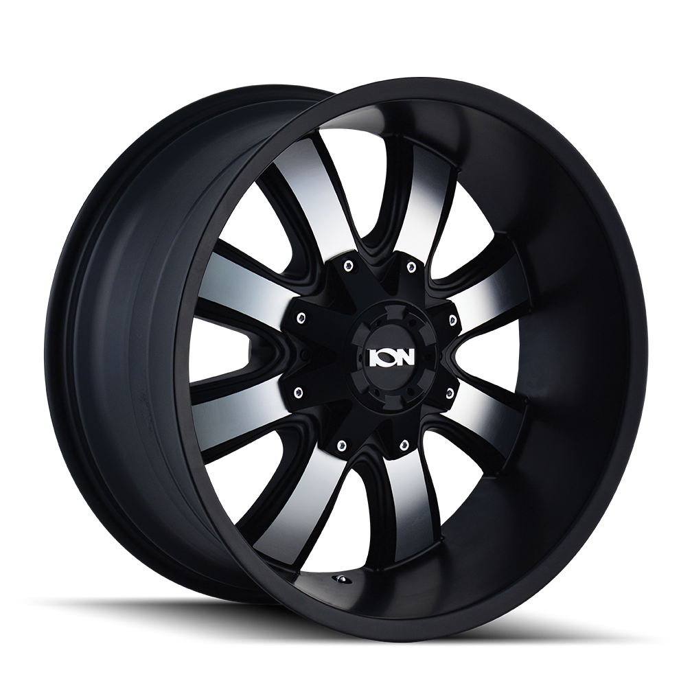 Ion 18"x10" Non-Chrome Satin Black/Machined Face Custom Wheel ARSWCW1898152B