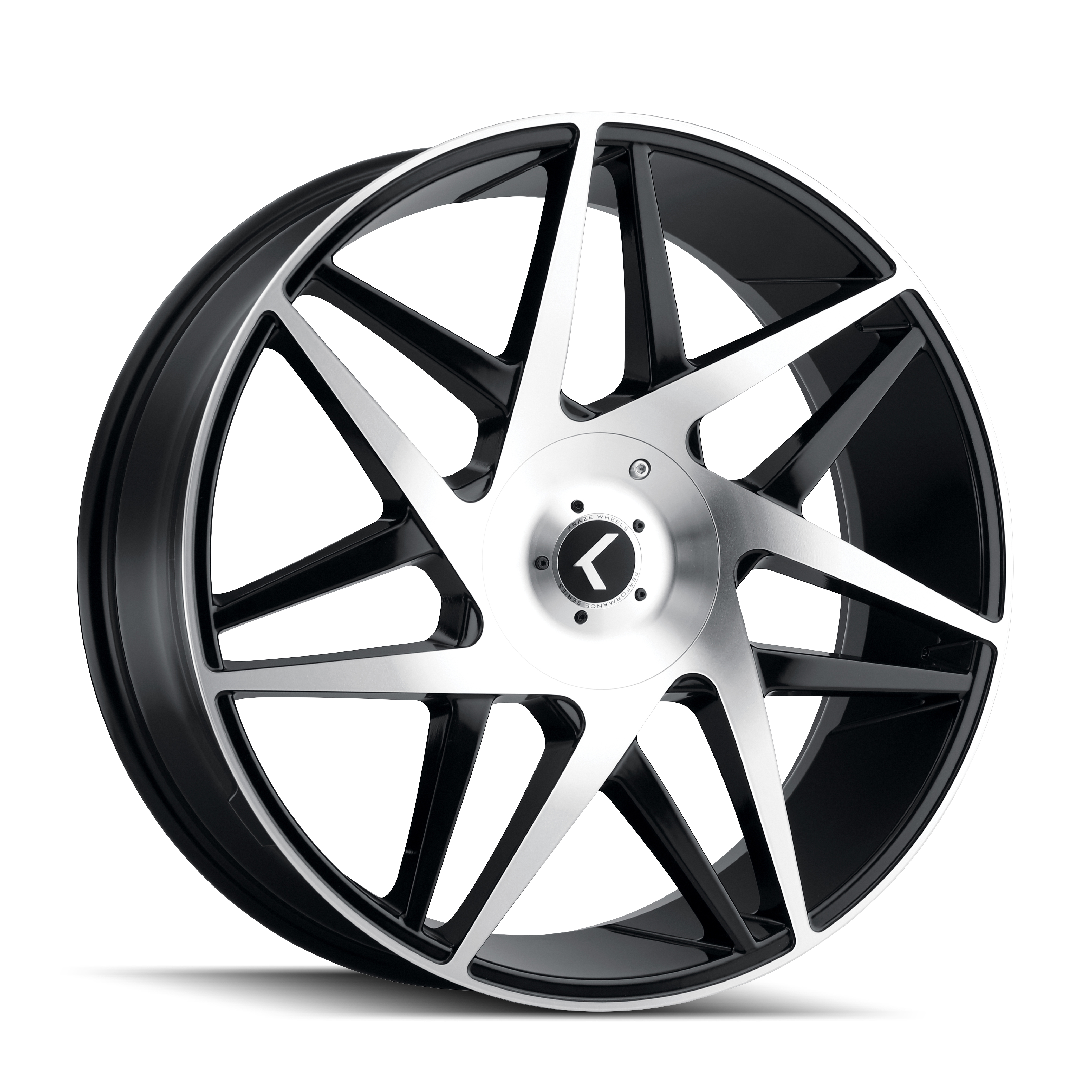 Kraze 22"x8.5" Non-Chrome Black/Machined Custom Wheel ARSWCWKR19222816BM38