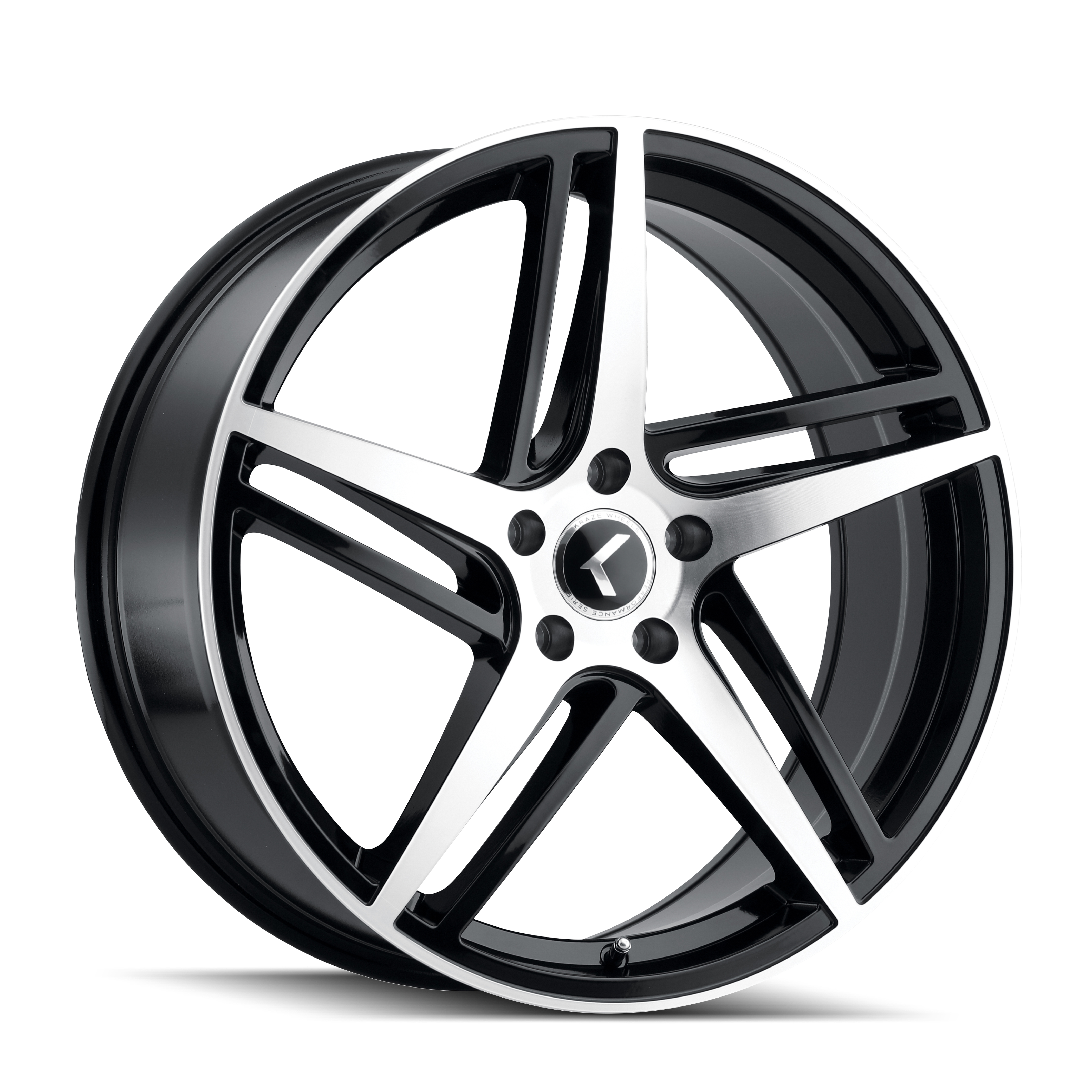 Kraze 20"x8.5" Non-Chrome Black/Machined Custom Wheel ARSWCWKR1952812BM38