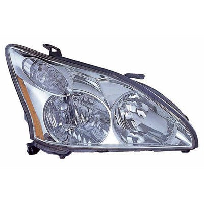 2006 lexus rx400h front passenger side replacement halogen headlight lens and housing arswllx2503123c