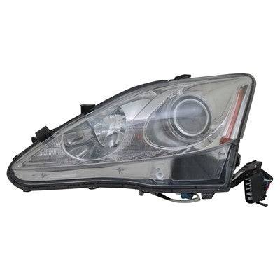 2009 lexus is250 front driver side replacement halogen headlight arswllx2518125c