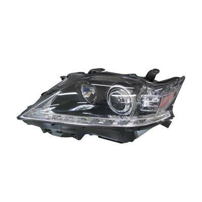 2013 lexus rx350 front driver side replacement hid headlight lens and housing arswllx2518144c