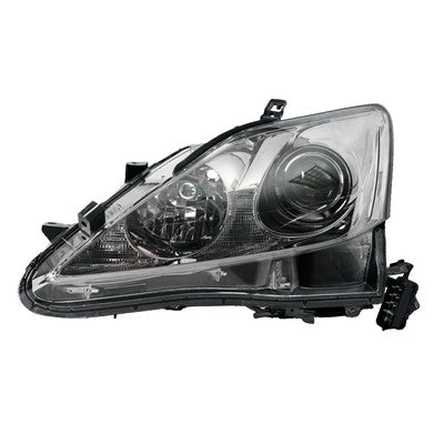 2012 lexus is350c front driver side oem halogen headlight lens and housing arswllx2518162oe