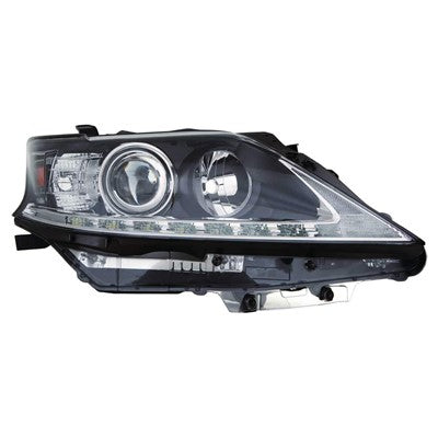 2014 lexus rx450h front passenger side replacement led headlight lens and housing arswllx2519138c