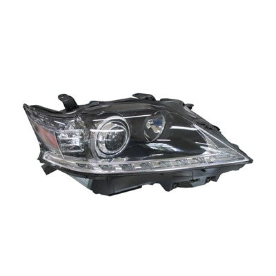 2013 lexus rx350 front passenger side replacement hid headlight lens and housing arswllx2519144c