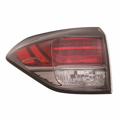 2014 lexus rx450h rear driver side replacement tail light lens and housing arswllx2804115c