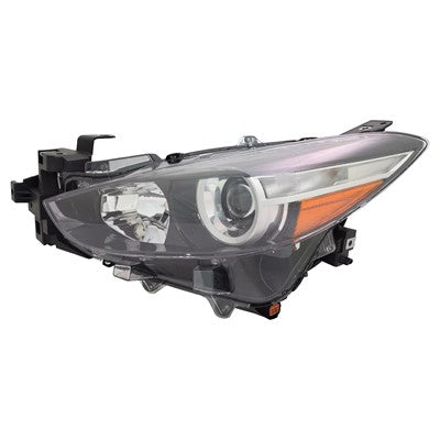 2017 mazda 3 front driver side replacement halogen headlight lens and housing arswlma2502149c