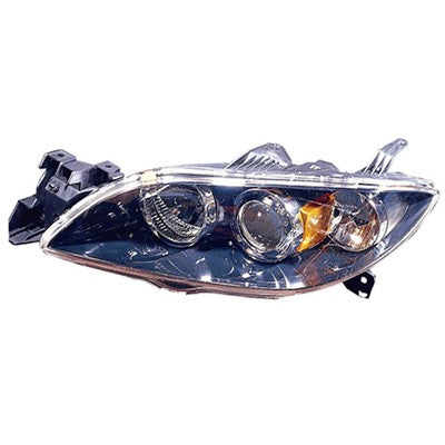 2009 mazda 3 front driver side replacement halogen headlight lens and housing arswlma2518108v