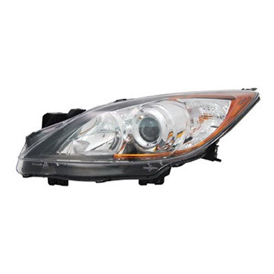 2010 mazda 3 front driver side replacement halogen headlight lens and housing arswlma2518130