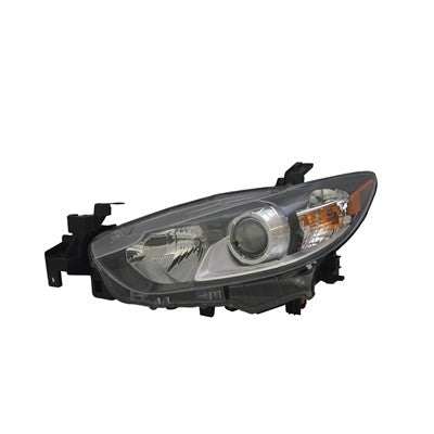 2015 mazda 6 front driver side replacement halogen headlight lens and housing arswlma2518160v