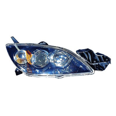 2008 mazda 3 front passenger side replacement halogen headlight lens and housing arswlma2519107c